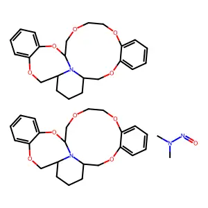 12H-7,11-Nitrilo-6H-dibenzo(b,k)(1,4,7,10,13)pentaoxacycloeicosin, 19,20,22,23-tetrahydro-, compd. with N-methyl-N-nitrosomethanamine (2:1) structure