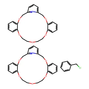 (Chloromethyl)benzene--19,20,22,23-tetrahydro-6H,12H-7,11-(azeno)dibenzo[b,k][1,4,7,10,13]pentaoxacycloicosine (1/2) structure