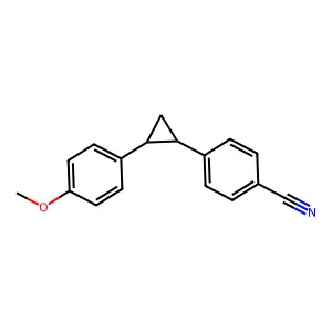 4-[2-(4-Methoxyphenyl)cyclopropyl]benzonitrile structure