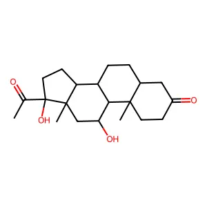 11,17-Dihydroxypregnane-3,20-dione structure