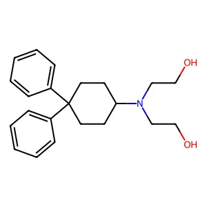 2,2'-[(4,4-Diphenylcyclohexyl)imino]bis[ethanol] structure