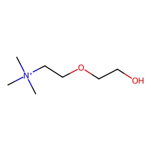2-(2-Hydroxyethoxy)-n,n,n-trimethylethanaminium structure
