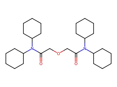 N,N,N',N'-Tetracyclohexyl-3-oxapentanediamide structure