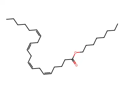 Octyl icosa-5,8,11,14-tetraenoate structure