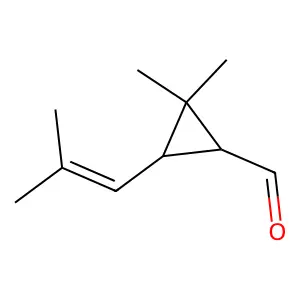 2,2-Dimethyl-3-(2-methylprop-1-EN-1-YL)cyclopropane-1-carbaldehyde structure