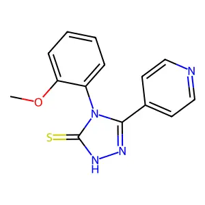 4-(2-methoxyphenyl)-5-(pyridin-4-yl)-4H-1,2,4-triazole-3-thiol structure