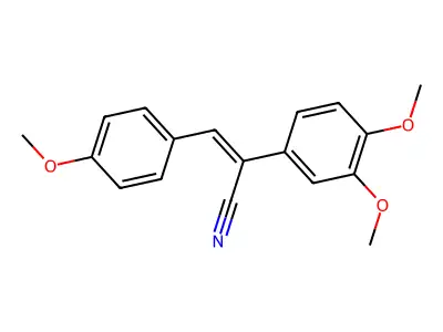 2-(3,4-Dimethoxyphenyl)-3-(4-methoxyphenyl)prop-2-enenitrile structure