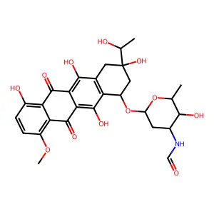 N-Formyl-1-hydroxy-13-dihydrodaunomycin structure