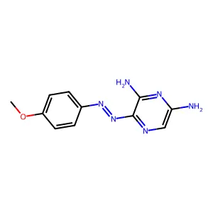 3-[(E)-(4-Methoxyphenyl)diazenyl]pyrazine-2,6-diamine structure