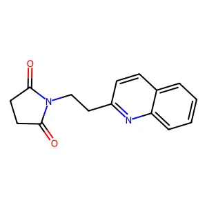 N-[2-[2-Quinolyl]ethyl]succinimide structure