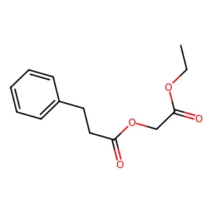 Ethoxycarbonylmethyl 3-phenylpropanoate structure