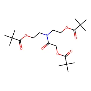 N,N-bis(trimethylacetyloxyethyl)trimethyl-acetyloxyacetamide structure