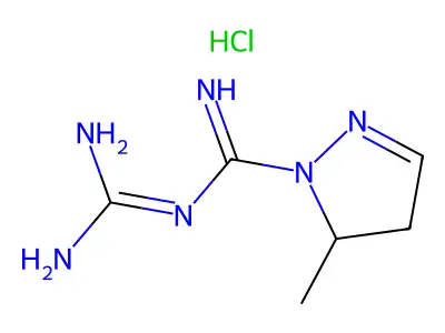 4,5-Dihydro-N-(aminoiminomethyl)-5-methyl-1H-pyrazole-1-carboximidamide hydrochloride structure