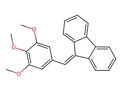 9-((3,4,5-Trimethoxyphenyl)methylene)-9H-fluorene structure