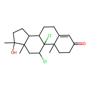 9,11-Dichloro-17-hydroxy-17-methylandrost-4-en-3-one structure