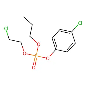 2-Chloroethyl p-chlorophenyl propyl phosphate structure