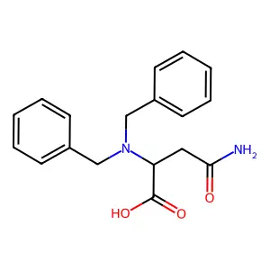 L-Asparagine, N,N-bis(phenylmethyl)- structure