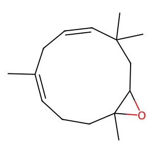 12-Oxabicyclo[9.1.0]dodeca-4,7-diene, 1,5,9,9-tetramethyl- structure