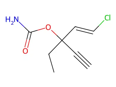 (1-Chloro-3-ethylpent-1-en-4-yn-3-yl) carbamate structure