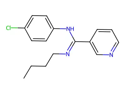 N'-butyl-N-(4-chlorophenyl)-3-pyridinecarboximidamide structure