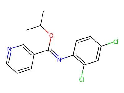 isopropyl N-(2,4-dichlorophenyl)-3-pyridinecarboximidoate structure