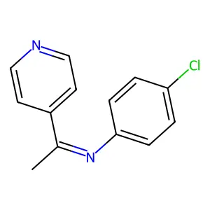N-(4-chlorophenyl)-1-(4-pyridyl)ethanimine structure