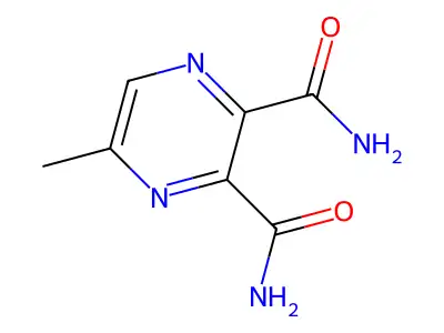 5-Methyl-2,3-pyrazinedicarboxamide structure