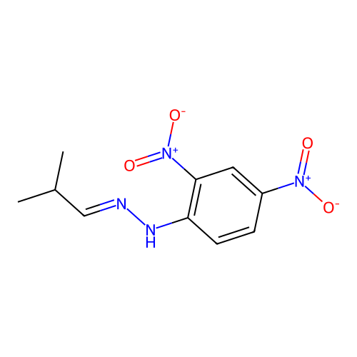 Isobutyraldehyde 2,4-Dinitrophenylhydrazone structure