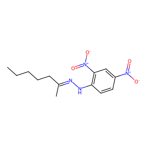 2-Heptanone, (2,4-dinitrophenyl)hydrazone structure