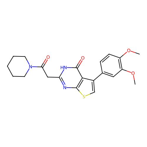 5-(3,4-dimethoxyphenyl)-2-(2-oxo-2-piperidin-1-ylethyl)-3H-thieno[2,3-d]pyrimidin-4-one structure