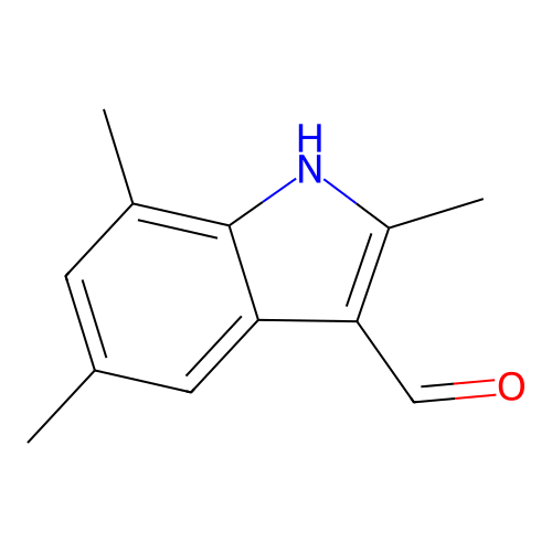2,5,7-Trimethyl-1H-indole-3-carbaldehyde structure