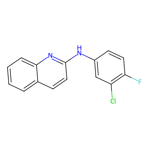 N-(3-chloro-4-fluorophenyl)quinolin-2-amine structure
