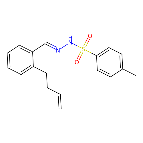 N-[(E)-(2-but-3-enylphenyl)methylideneamino]-4-methylbenzenesulfonamide structure