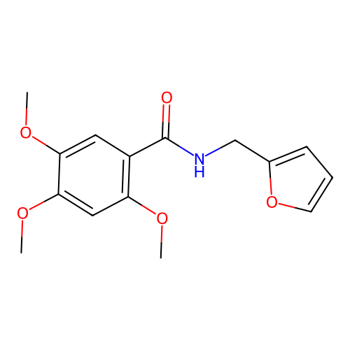 N-(furan-2-ylmethyl)-2,4,5-trimethoxybenzamide structure