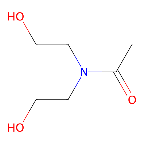 N,N-bis(2-hydroxyethyl)acetamide structure