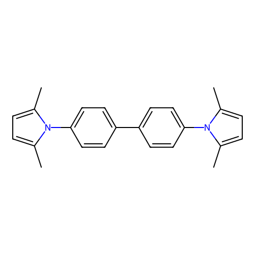 1,1'-biphenyl-4,4'-diylbis(2,5-dimethyl-1H-pyrrole) structure