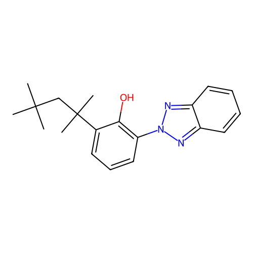 2-(2H-benzotriazol-2-yl)-6-(2,4,4-trimethylpentan-2-yl)phenol structure