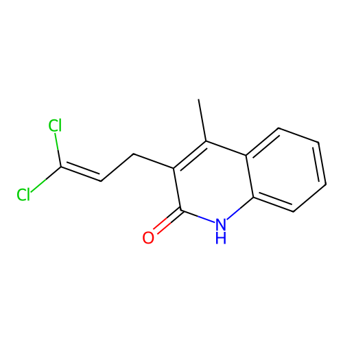 3-(3,3-Dichloroprop-2-en-1-yl)-4-methylquinolin-2-ol structure