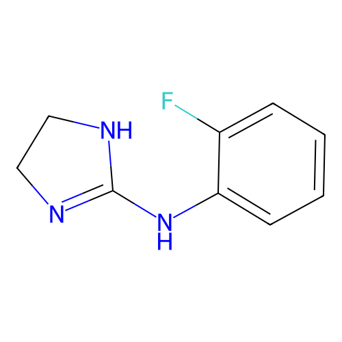 N-(2-fluorophenyl)-4,5-dihydro-1H-imidazol-2-amine structure