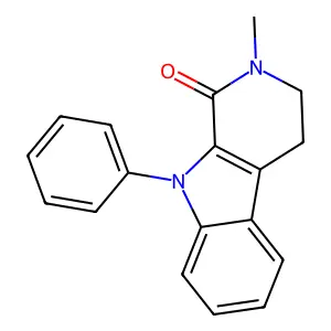 2-Methyl-9-phenyl-3,4-dihydropyrido[3,4-b]indol-1-one structure