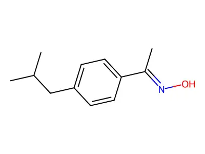 N-[1-[4-(2-methylpropyl)phenyl]ethylidene]hydroxylamine structure