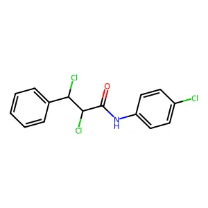 2,3-dichloro-N-(4-chlorophenyl)-3-phenylpropanamide structure
