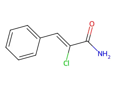 (Z)-2-chloro-3-phenylprop-2-enamide structure