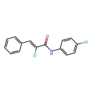 (Z)-2-chloro-N-(4-chlorophenyl)-3-phenylprop-2-enamide structure