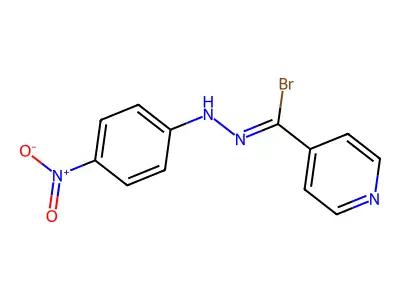 Isonicotinoyl bromide 4-nitrophenylhydrazone structure