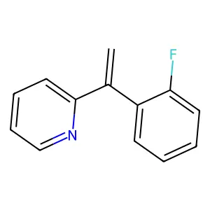 Pyridine, 2-(1-(2-fluorophenyl)ethenyl- structure
