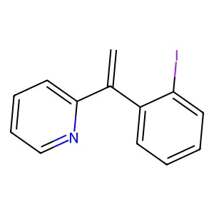 Pyridine, 2-(1-(2-iodophenyl))ethenyl- structure