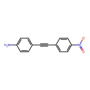 Benzenamine, 4-[(4-nitrophenyl)ethynyl]- structure