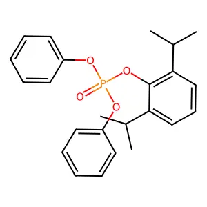 Phosphoric acid, 2,6-bis(1-methylethyl)phenyl diphenyl ester structure