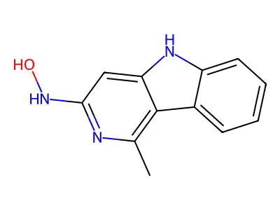 N-Hydroxy-1-methyl-5H-pyrido(4,3-b)indol-3-amine structure